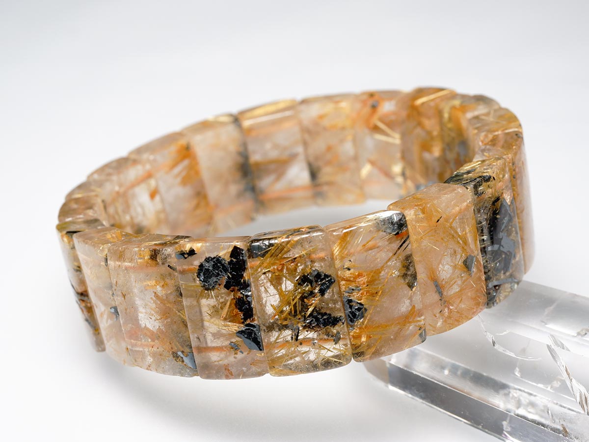 タイチンルチルクォーツ バングル  一点物 111-16829