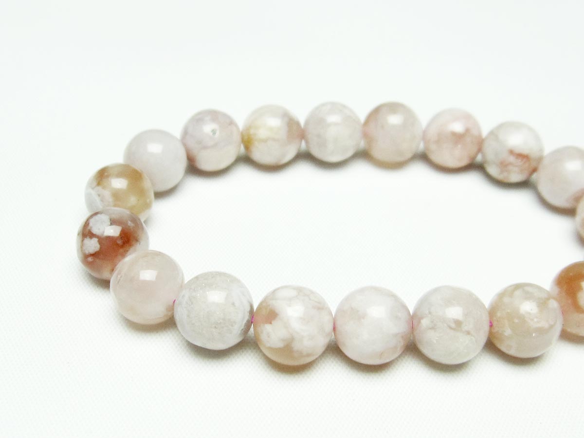 チェリーブロッサムアゲート ブレスレット 桜瑪瑙 11mm メール便可 [M便 1/10] 111-24480 【sold out】