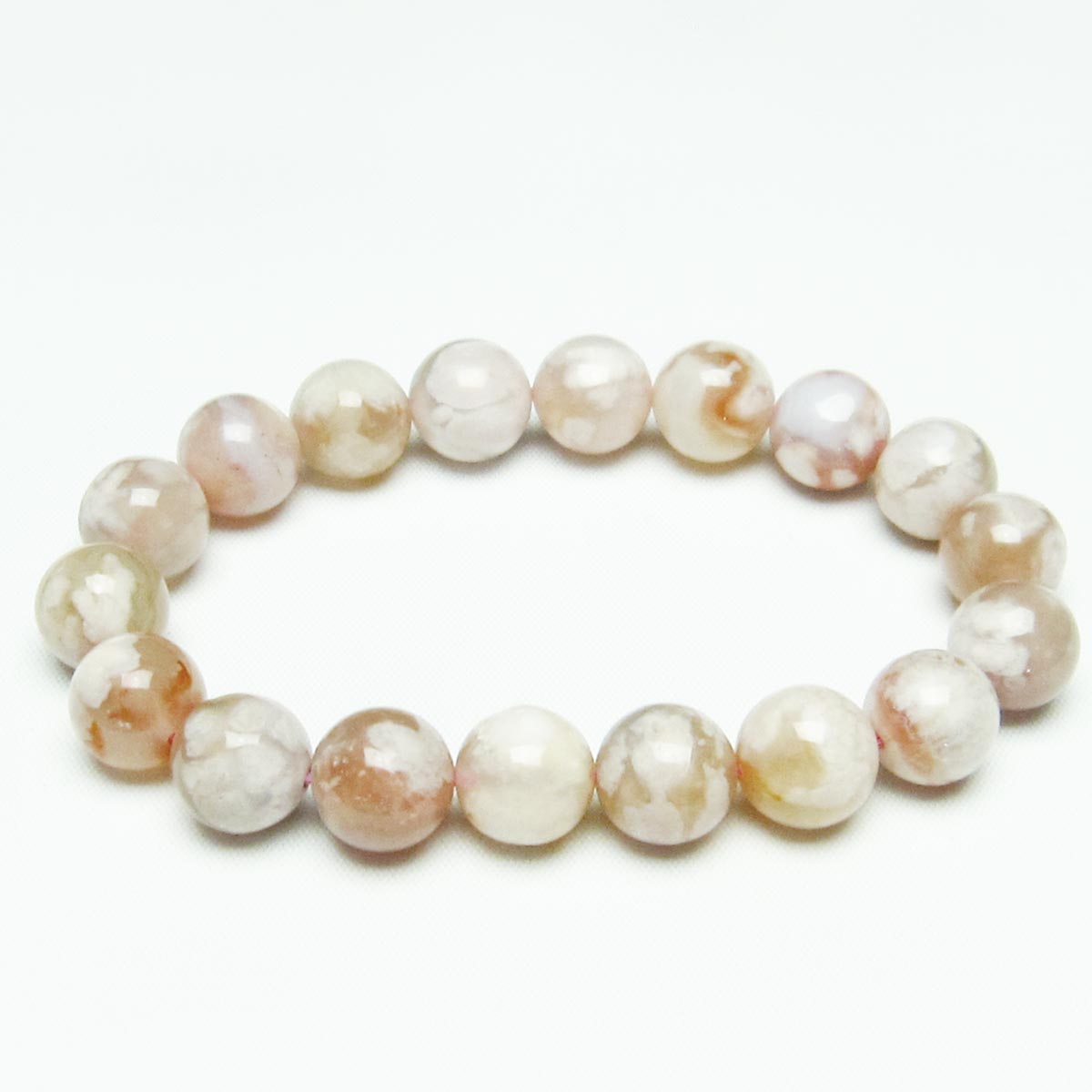 チェリーブロッサムアゲート ブレスレット 桜瑪瑙 12mm メール便可 [M便 1/10] 111-24488