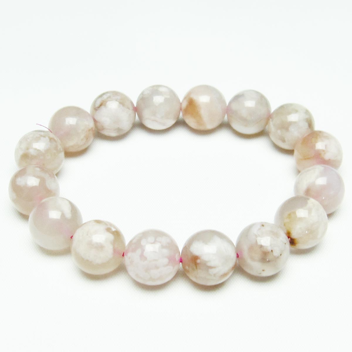 チェリーブロッサムアゲート ブレスレット 桜瑪瑙 13mm メール便可 [M便 1/10] 111-24495