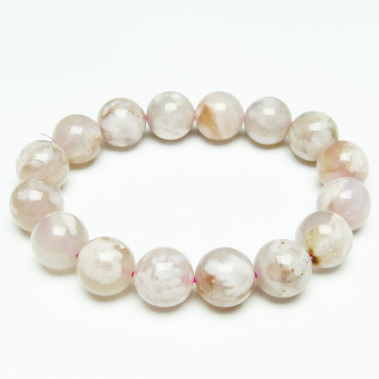 チェリーブロッサムアゲート ブレスレット 桜瑪瑙 13mm メール便可 [M便 1/10] 111-24495