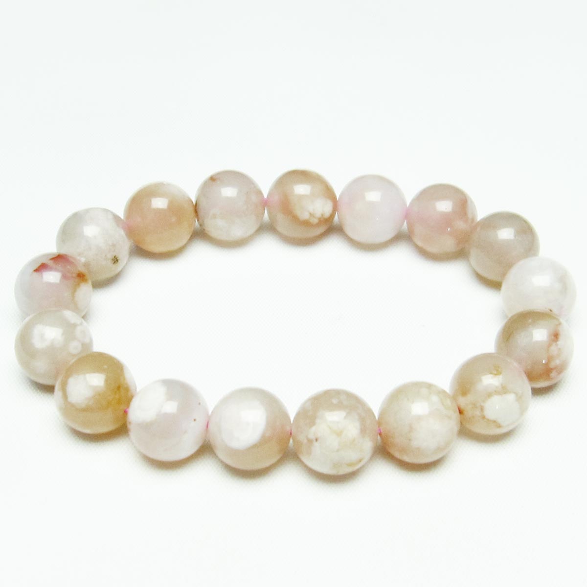 チェリーブロッサムアゲート ブレスレット 桜瑪瑙 13mm メール便可 [M便 1/10] 111-24497