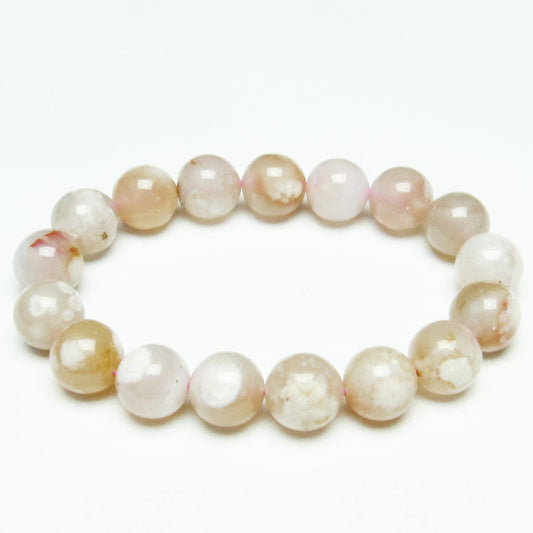 チェリーブロッサムアゲート ブレスレット 桜瑪瑙 13mm メール便可 [M便 1/10] 111-24497
