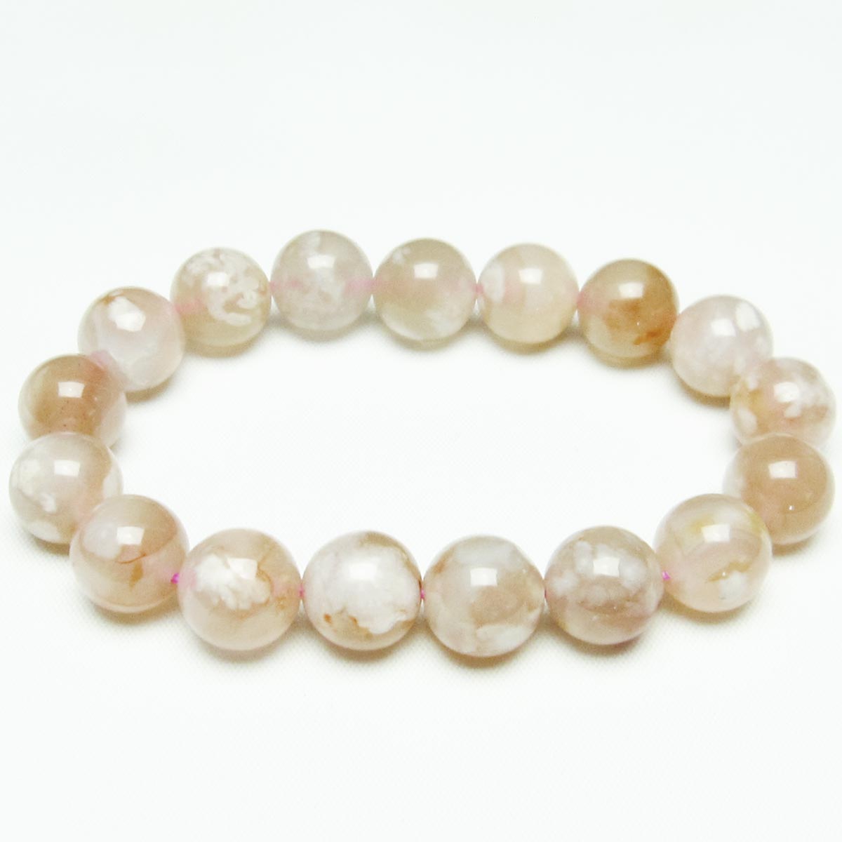 チェリーブロッサムアゲート ブレスレット 桜瑪瑙 13mm メール便可 [M便 1/10] 111-24499
