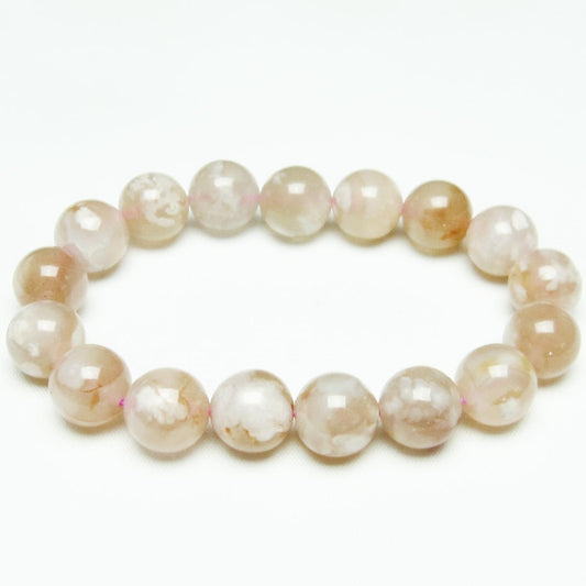 チェリーブロッサムアゲート ブレスレット 桜瑪瑙 13mm メール便可 [M便 1/10] 111-24499