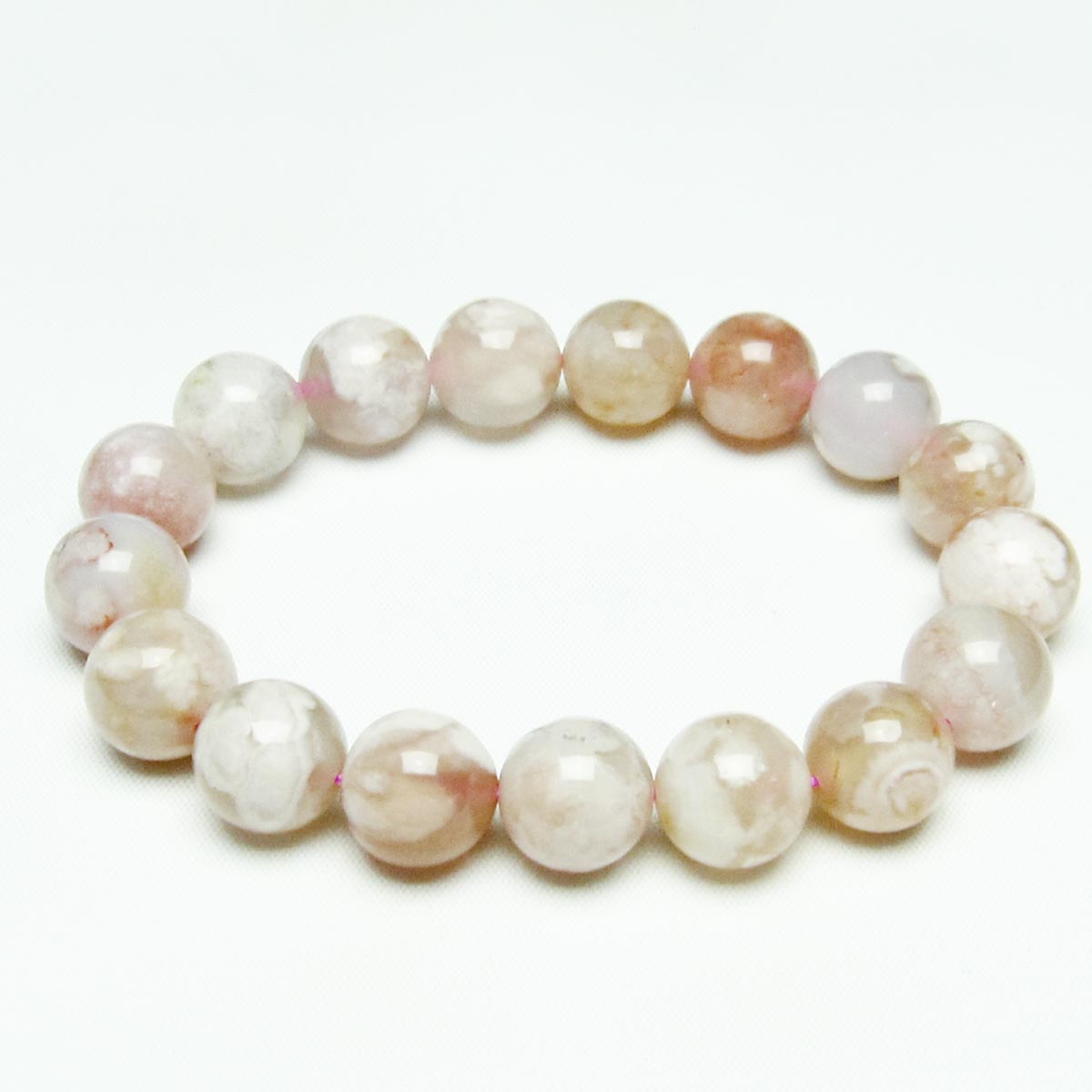 チェリーブロッサムアゲート ブレスレット 桜瑪瑙 13mm メール便可 [M便 1/10] 111-24500