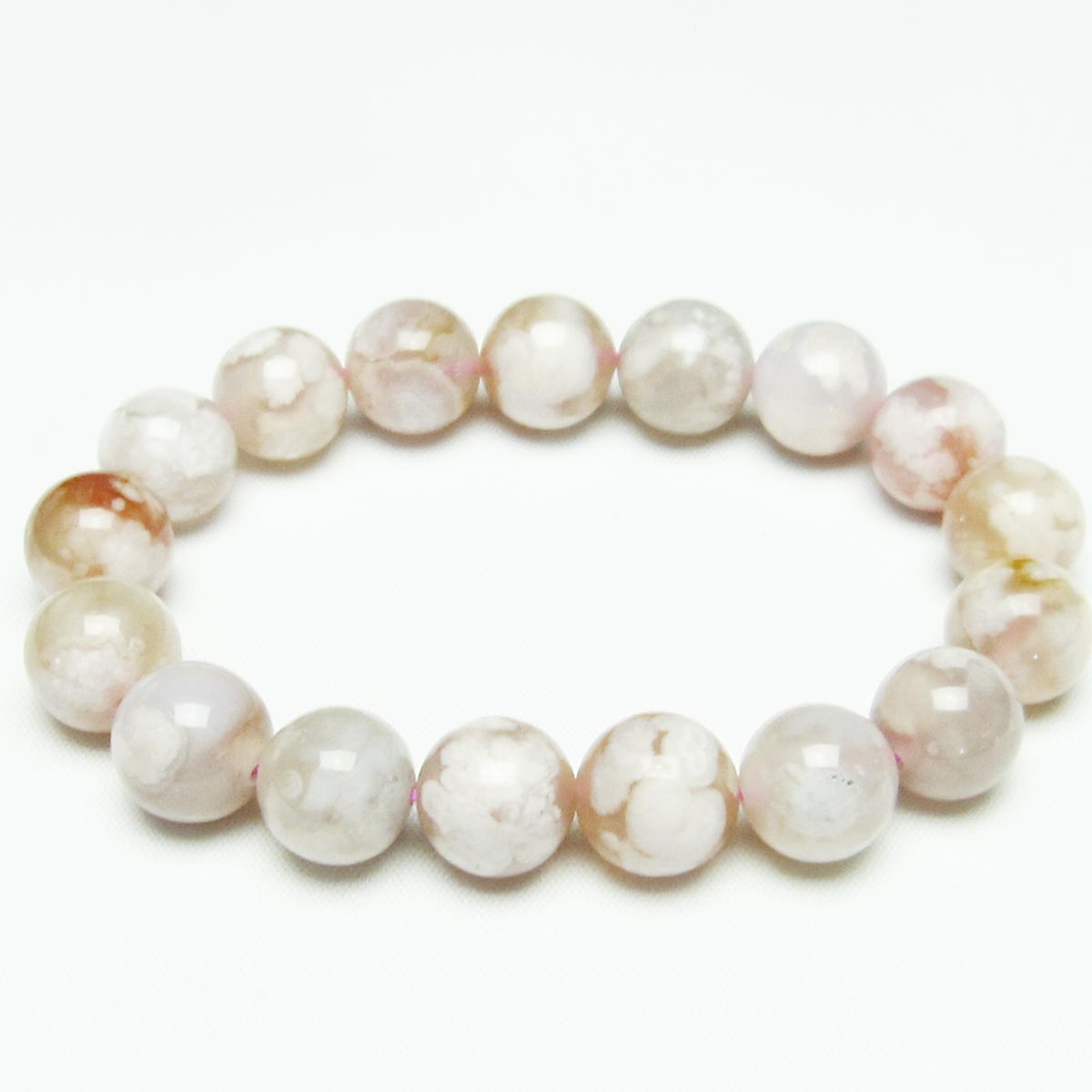 チェリーブロッサムアゲート ブレスレット 桜瑪瑙 13mm メール便可 [M便 1/10] 111-24501