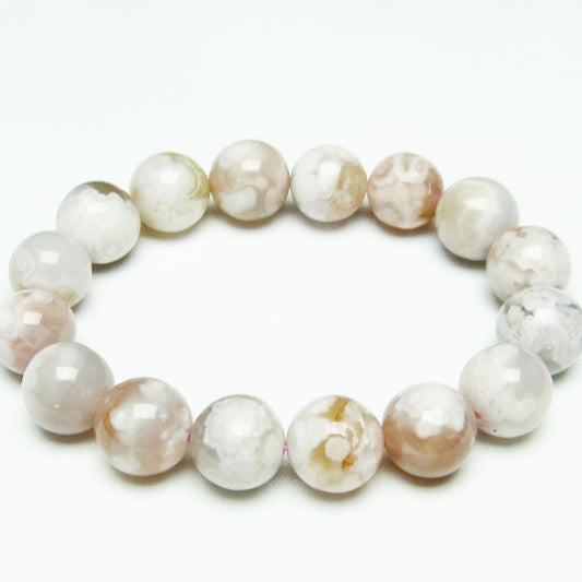 チェリーブロッサムアゲート ブレスレット 桜瑪瑙 13mm メール便可 [M便 1/10] 111-24519