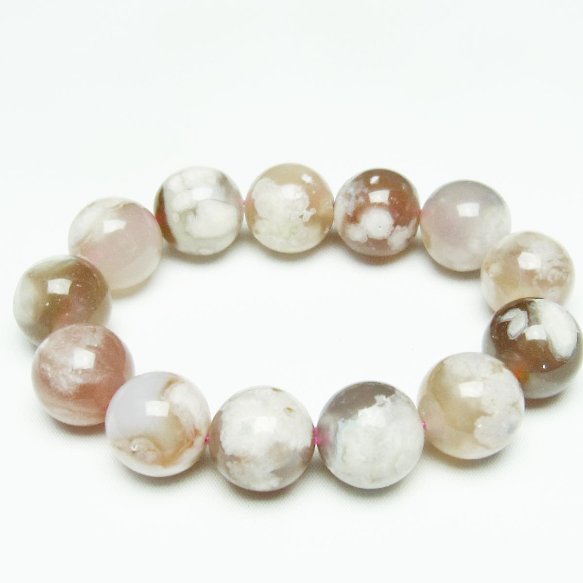 チェリーブロッサムアゲート ブレスレット 桜瑪瑙 18mm [送料無料] 111-24559
