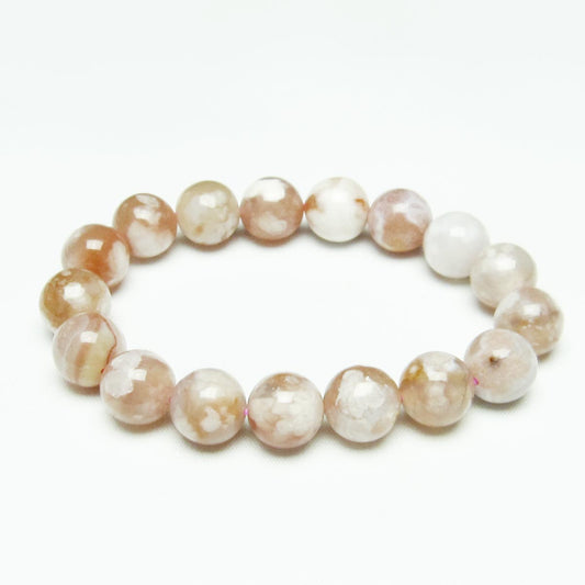 チェリーブロッサムアゲート ブレスレット 桜瑪瑙 13mm メール便可 [M便 1/10] 111-24594
