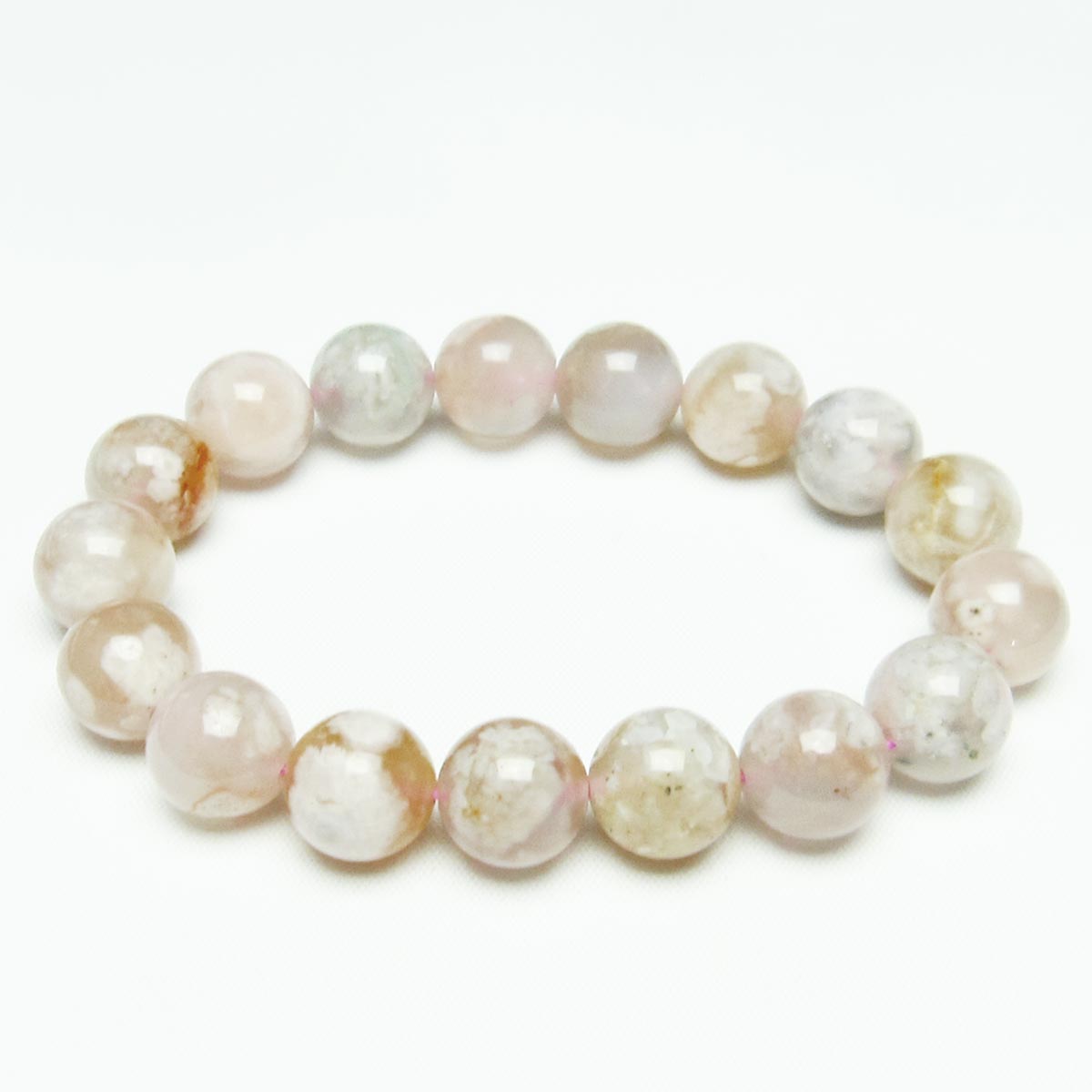 チェリーブロッサムアゲート ブレスレット 桜瑪瑙 13mm メール便可 [M便 1/10] 111-24599