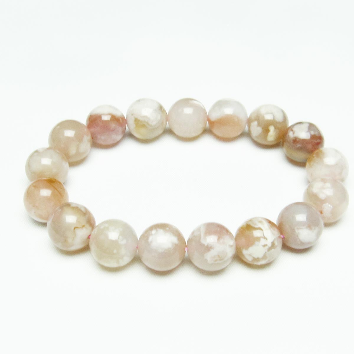 チェリーブロッサムアゲート ブレスレット 桜瑪瑙 13mm メール便可 [M便 1/10] 111-24600