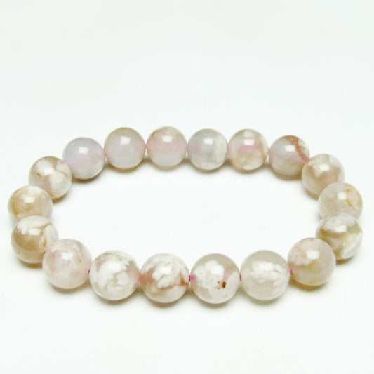 チェリーブロッサムアゲート ブレスレット 桜瑪瑙 12mm メール便可 [M便 1/10] 111-24604