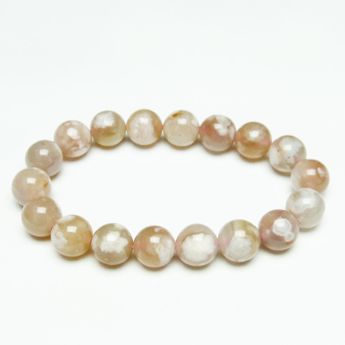 チェリーブロッサムアゲート ブレスレット 桜瑪瑙 12mm メール便可 [M便 1/10] 111-24610
