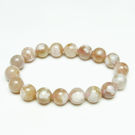チェリーブロッサムアゲート ブレスレット 桜瑪瑙 12mm メール便可 [M便 1/10] 111-24610