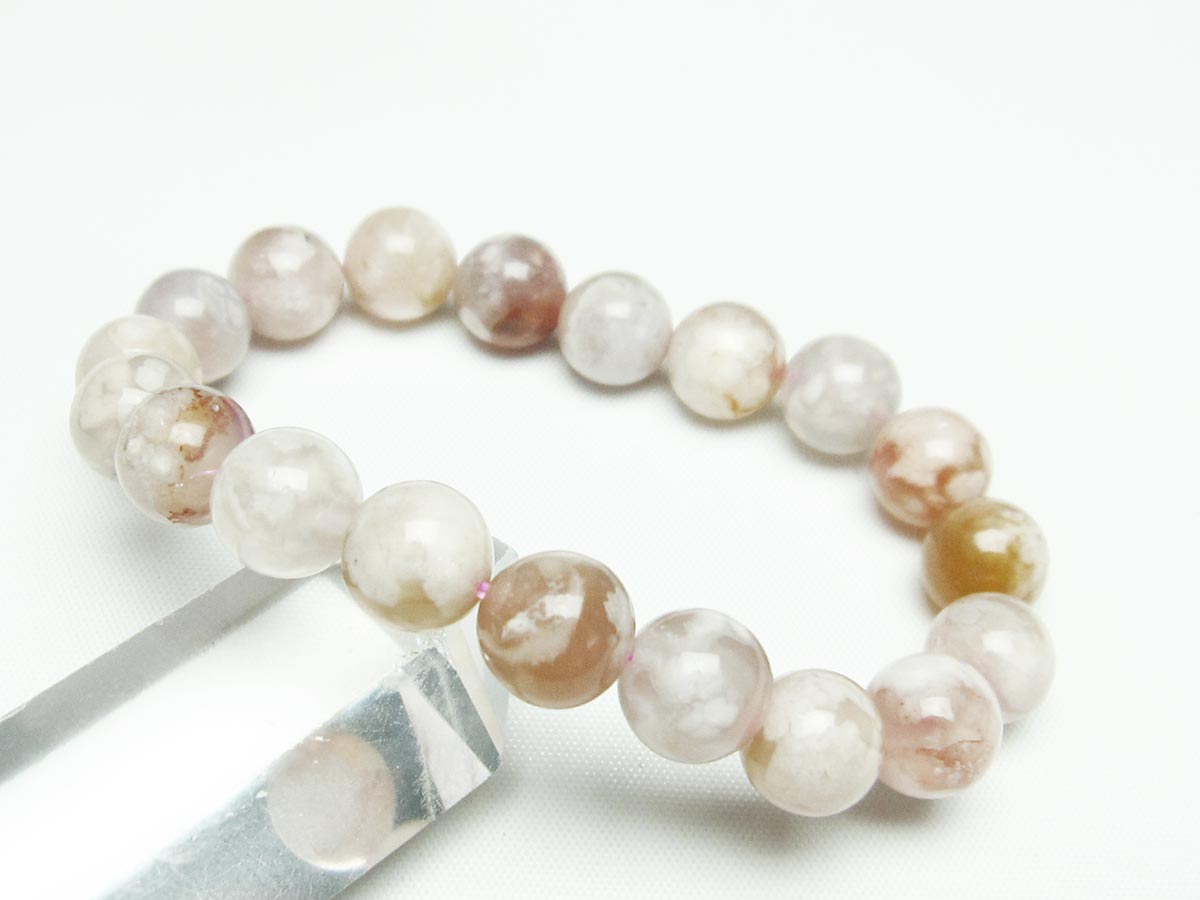 チェリーブロッサムアゲート ブレスレット 桜瑪瑙 11mm メール便可 [M便 1/10] 111-24614
