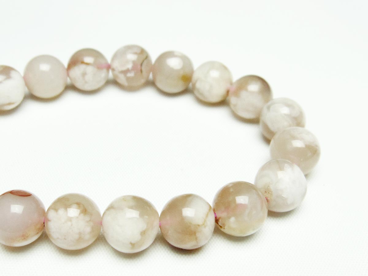 チェリーブロッサムアゲート ブレスレット 桜瑪瑙 11mm メール便可 [M便 1/10] 111-24617 【sold out】