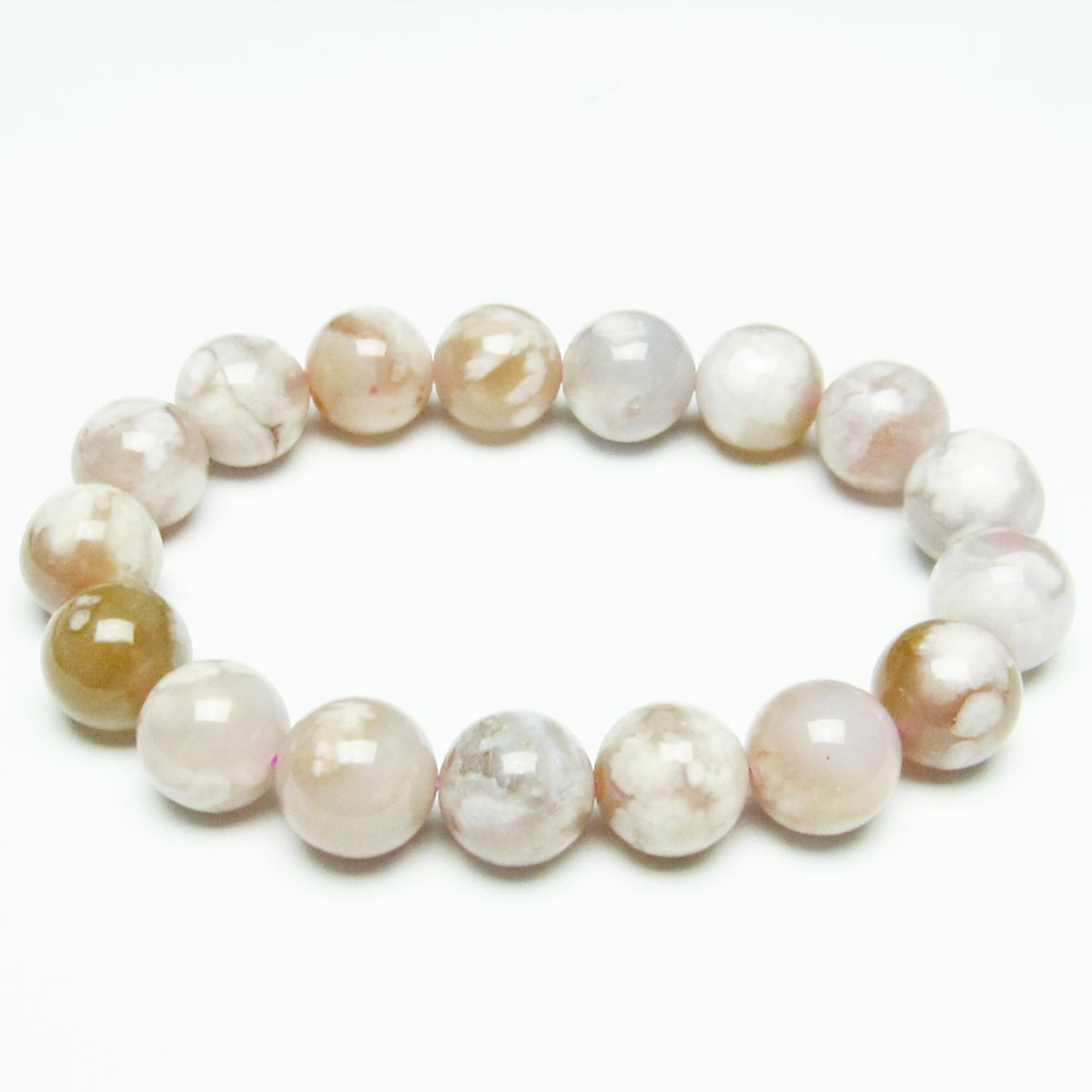 チェリーブロッサムアゲート ブレスレット 桜瑪瑙 13mm メール便可 [M便 1/10] 111-26377