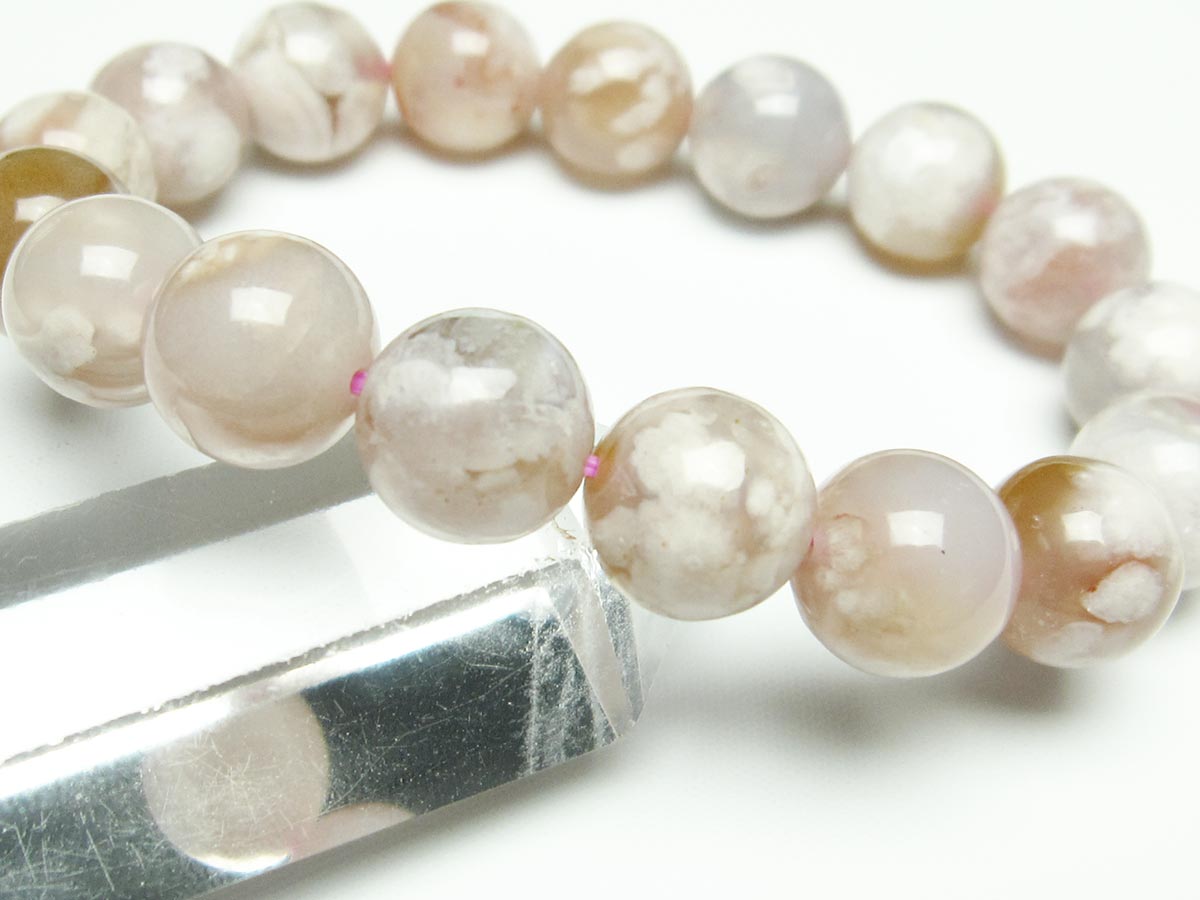 チェリーブロッサムアゲート ブレスレット 桜瑪瑙 13mm メール便可 [M便 1/10] 111-26377