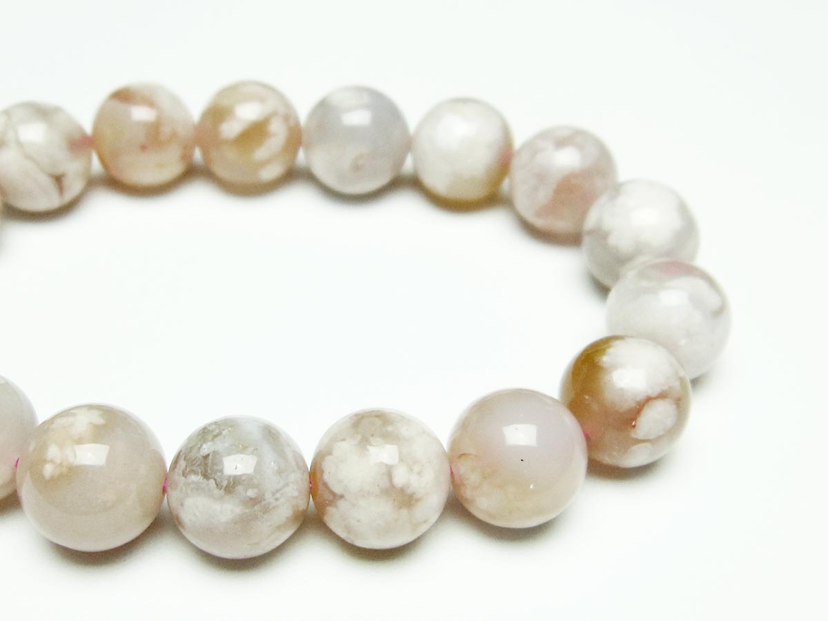 チェリーブロッサムアゲート ブレスレット 桜瑪瑙 13mm メール便可 [M便 1/10] 111-26377
