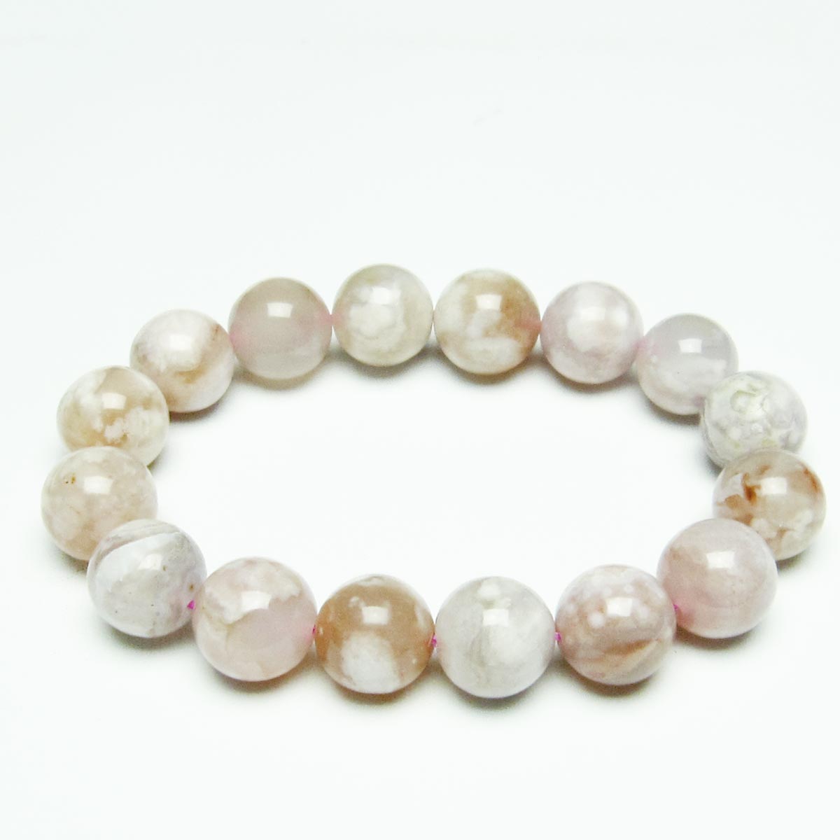 チェリーブロッサムアゲート ブレスレット 桜瑪瑙 13mm メール便可 [M便 1/10] 111-26403