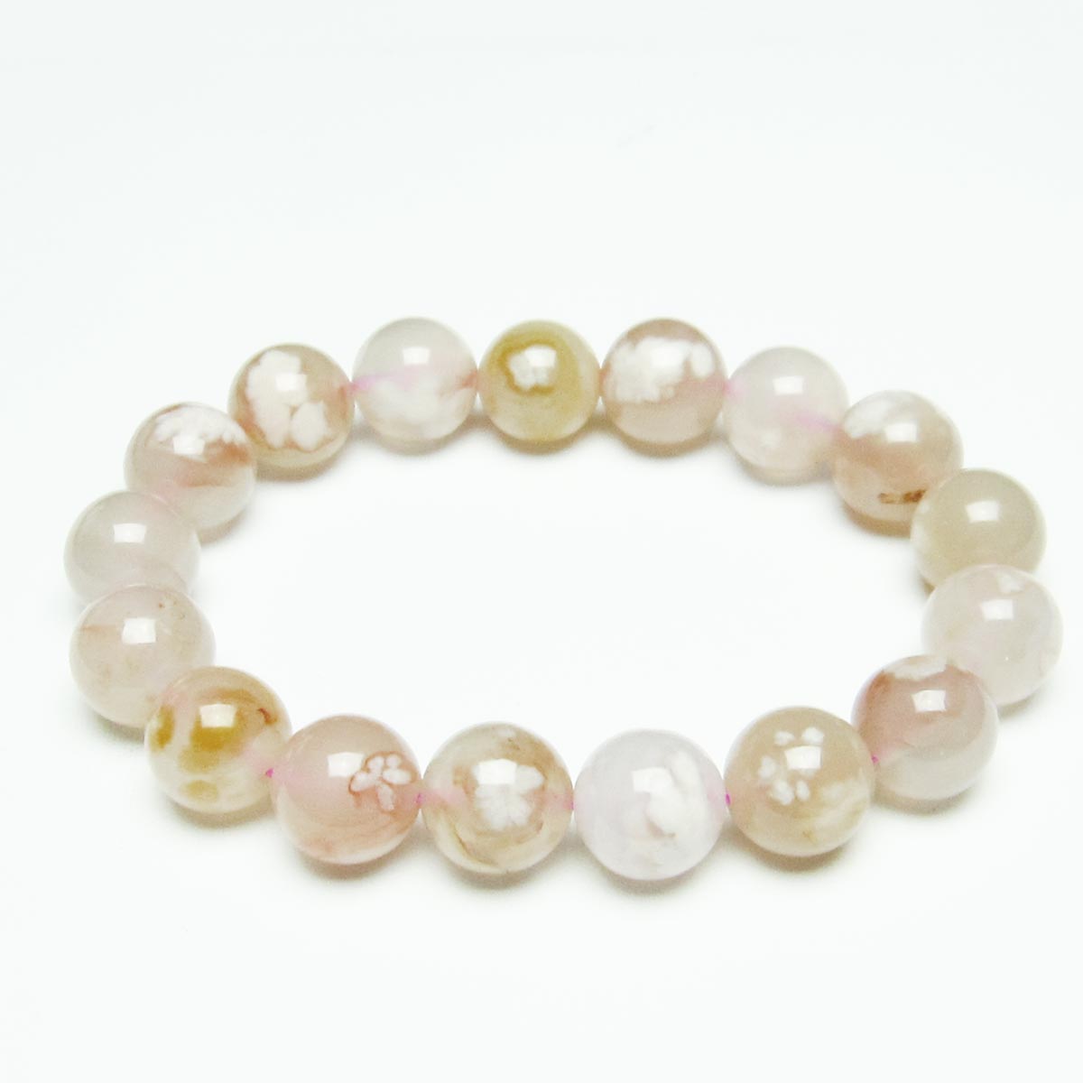 チェリーブロッサムアゲート ブレスレット 桜瑪瑙 13mm メール便可 [M便 1/10] 111-26407