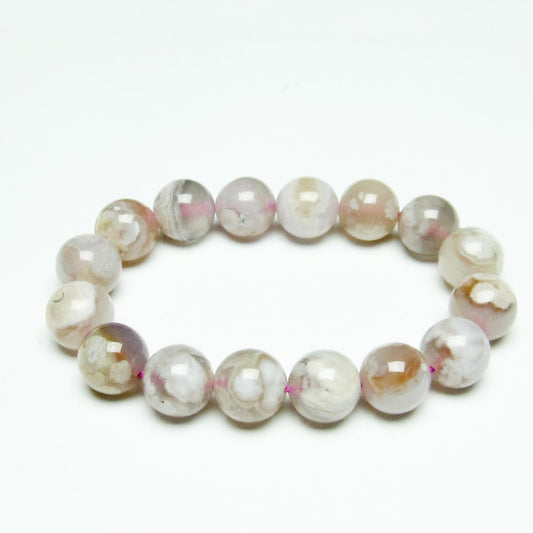 チェリーブロッサムアゲート ブレスレット 桜瑪瑙 13mm メール便可 [M便 1/10] 111-26409