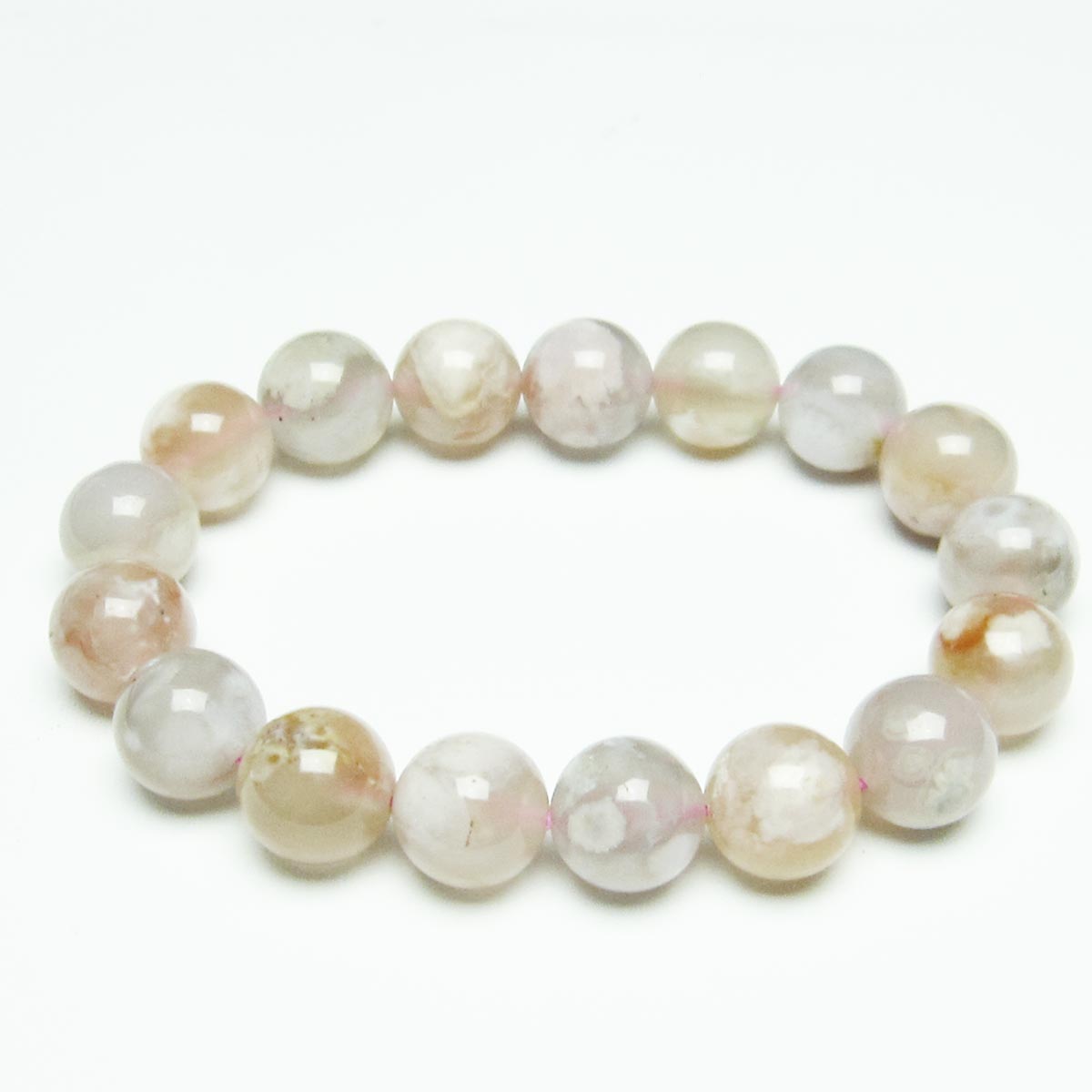 チェリーブロッサムアゲート ブレスレット 桜瑪瑙 13mm メール便可 [M便 1/10] 111-26410