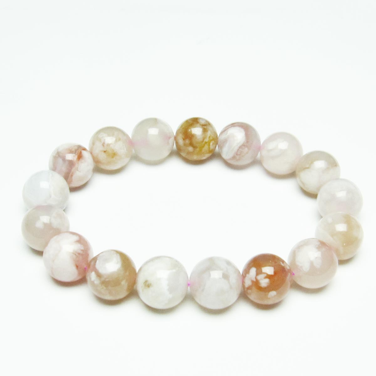 チェリーブロッサムアゲート ブレスレット 桜瑪瑙 13mm メール便可 [M便 1/10] 111-26412