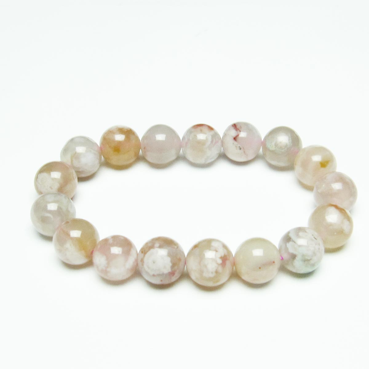 チェリーブロッサムアゲート ブレスレット 桜瑪瑙 12mm メール便可 [M便 1/10] 111-26414