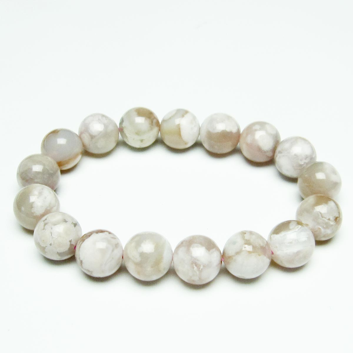チェリーブロッサムアゲート ブレスレット 桜瑪瑙 12mm メール便可 [M便 1/10] 111-26415