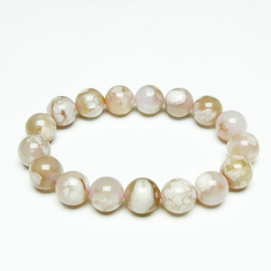 チェリーブロッサムアゲート ブレスレット 桜瑪瑙 12mm メール便可 [M便 1/10] 111-26417