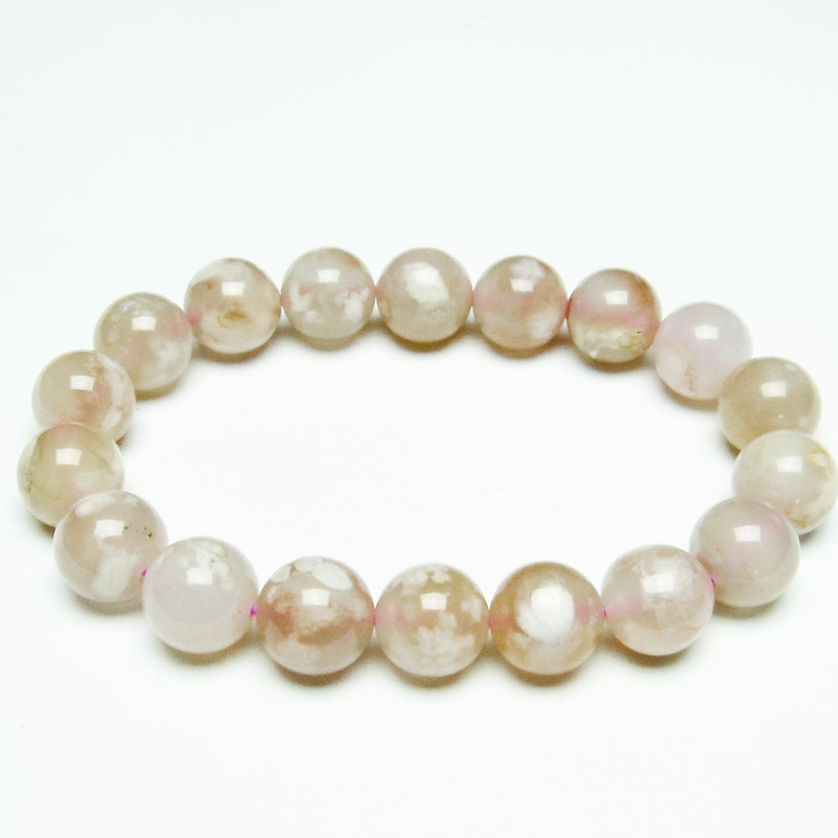 チェリーブロッサムアゲート ブレスレット 桜瑪瑙 12mm メール便可 [M便 1/10] 111-26418