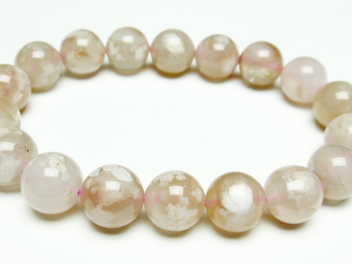 チェリーブロッサムアゲート ブレスレット 桜瑪瑙 12mm メール便可 [M便 1/10] 111-26418