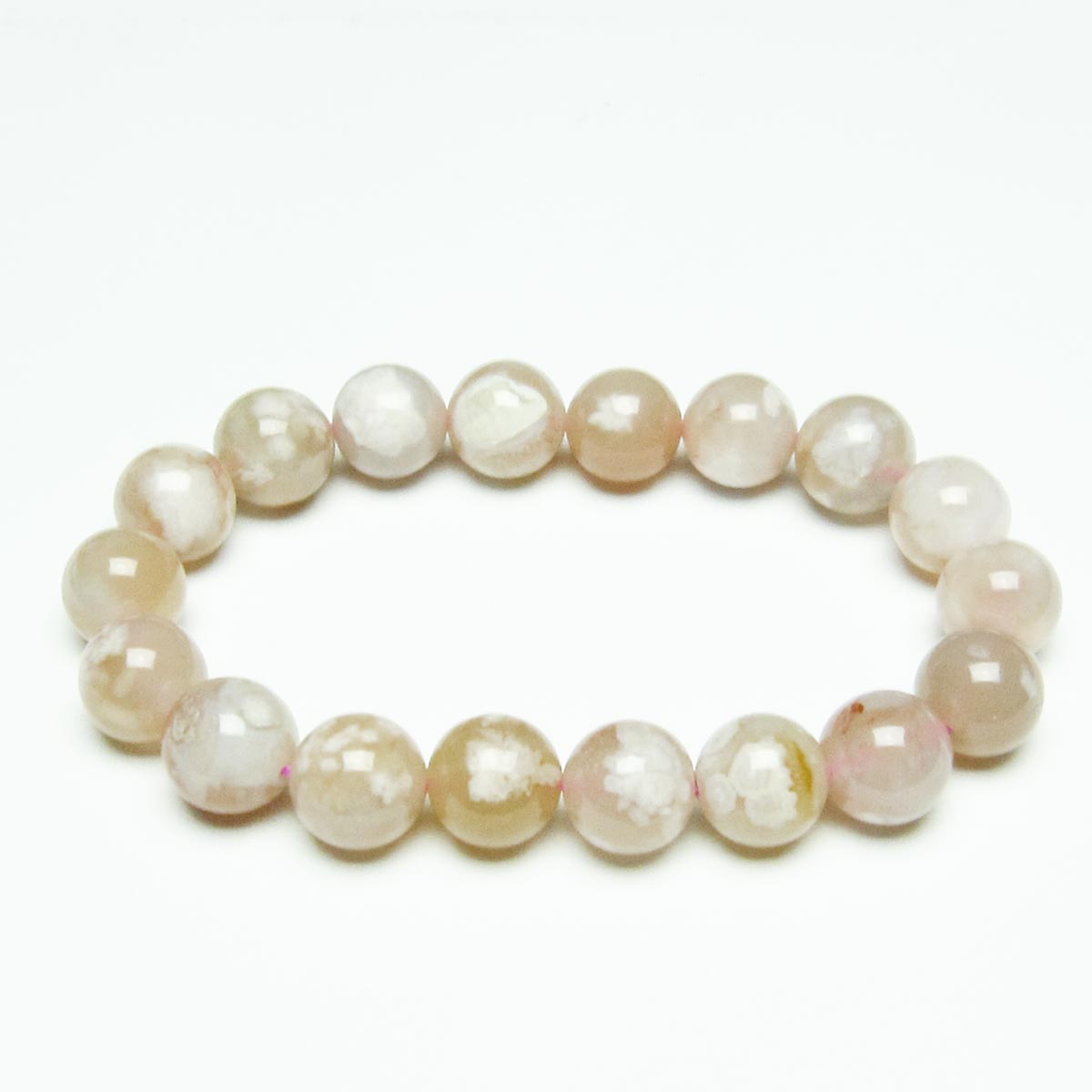 チェリーブロッサムアゲート ブレスレット 桜瑪瑙 12mm メール便可 [M便 1/10] 111-26435