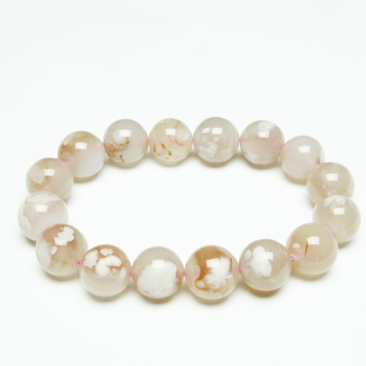 チェリーブロッサムアゲート ブレスレット 桜瑪瑙 14mm メール便可 [M便 1/10] 111-26440