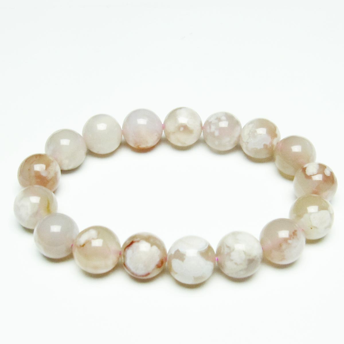 チェリーブロッサムアゲート ブレスレット 桜瑪瑙 13mm メール便可 [M便 1/10] 111-26442
