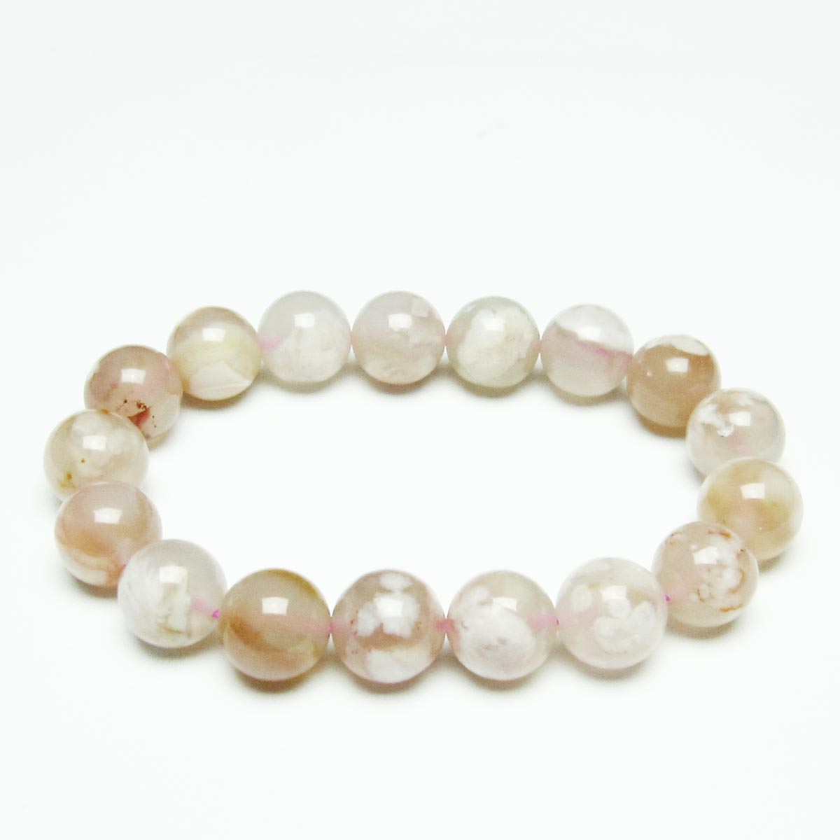 チェリーブロッサムアゲート ブレスレット 桜瑪瑙 13mm メール便可 [M便 1/10] 111-26443