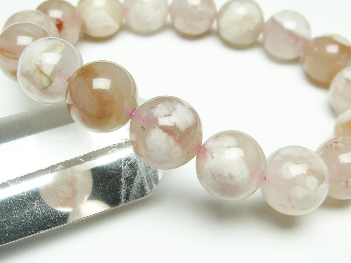 チェリーブロッサムアゲート ブレスレット 桜瑪瑙 13mm メール便可 [M便 1/10] 111-26443