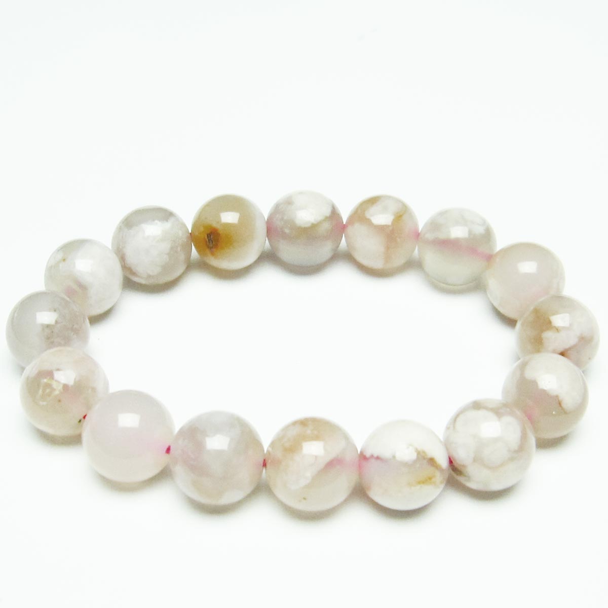 チェリーブロッサムアゲート ブレスレット 桜瑪瑙 13mm メール便可 [M便 1/10] 111-26445