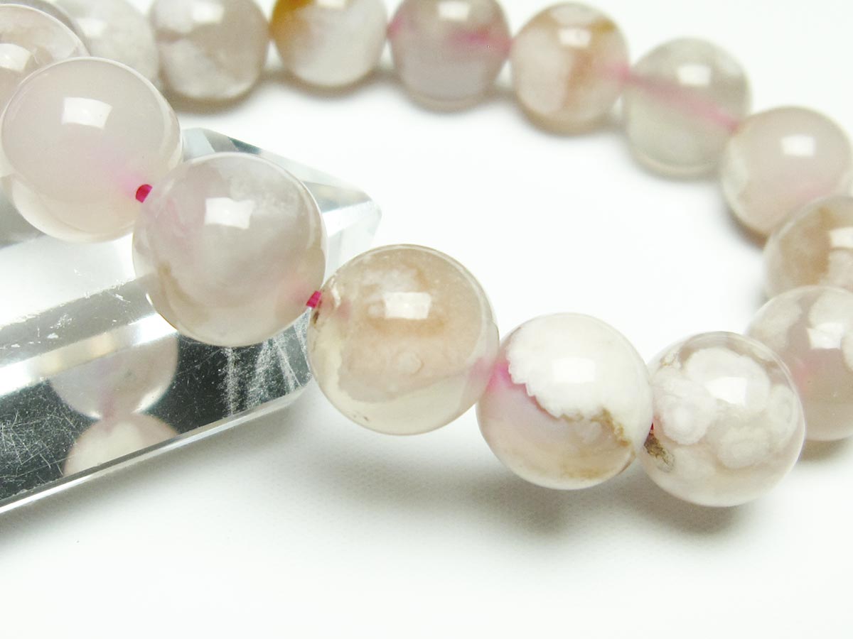チェリーブロッサムアゲート ブレスレット 桜瑪瑙 13mm メール便可 [M便 1/10] 111-26445