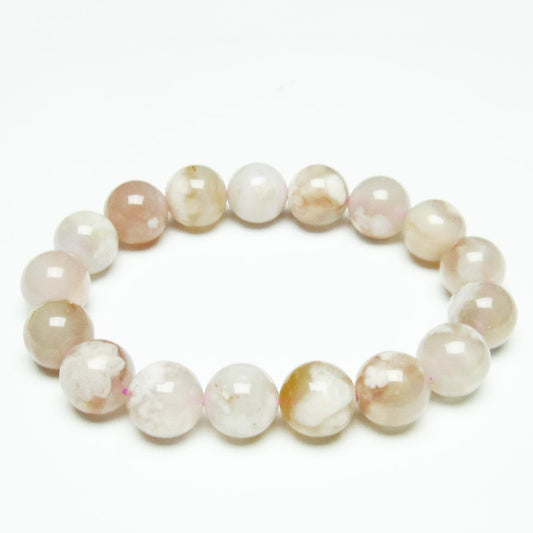 チェリーブロッサムアゲート ブレスレット 桜瑪瑙 13mm メール便可 [M便 1/10] 111-26446