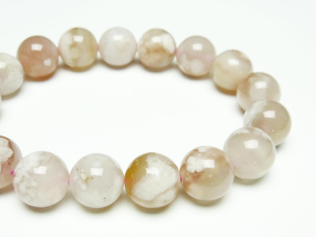 チェリーブロッサムアゲート ブレスレット 桜瑪瑙 13mm メール便可 [M便 1/10] 111-26446