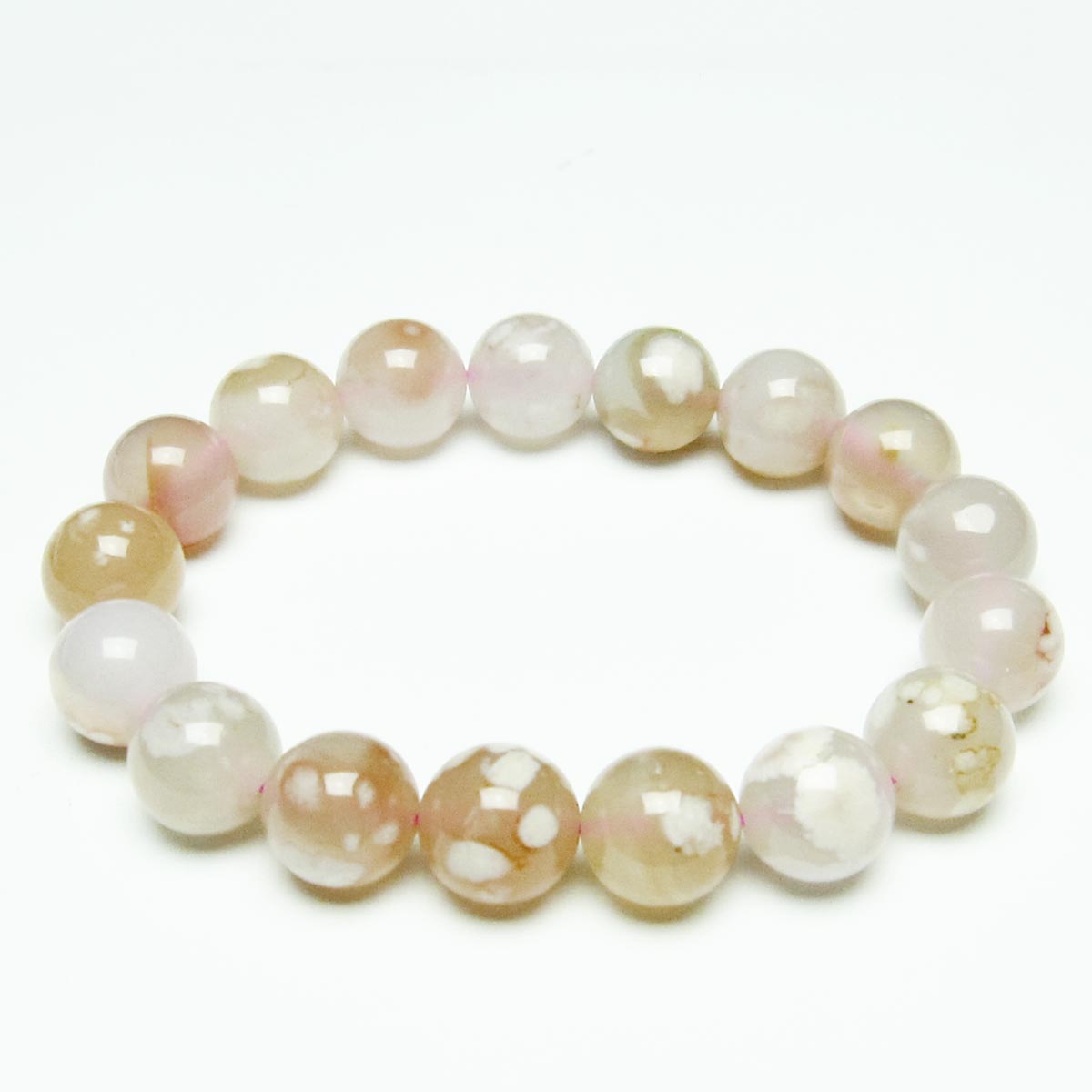 チェリーブロッサムアゲート ブレスレット 桜瑪瑙 13mm メール便可 [M便 1/10] 111-26447