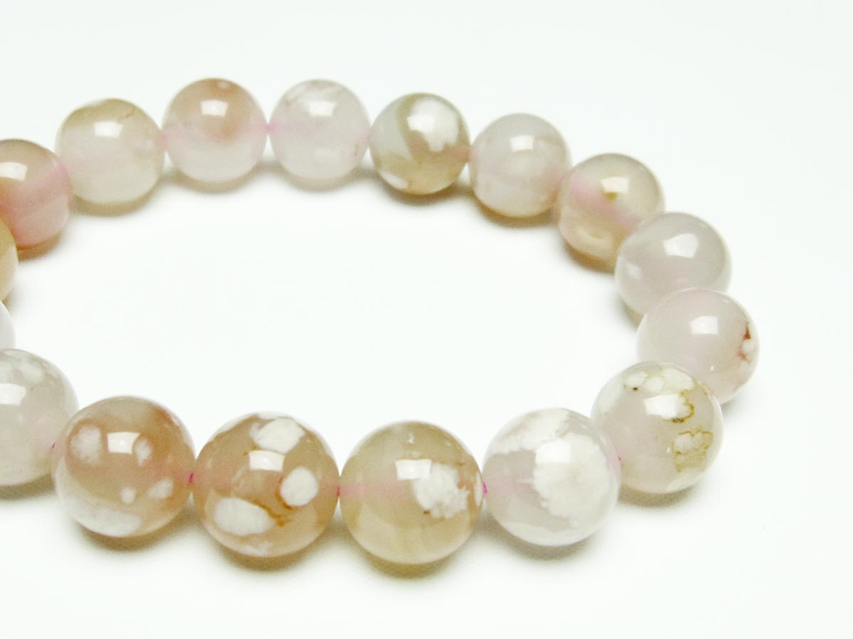 チェリーブロッサムアゲート ブレスレット 桜瑪瑙 13mm メール便可 [M便 1/10] 111-26447
