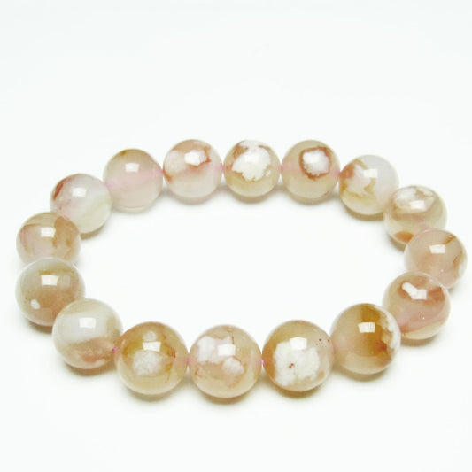 チェリーブロッサムアゲート ブレスレット 桜瑪瑙 14mm メール便可 [M便 1/10] 111-26449