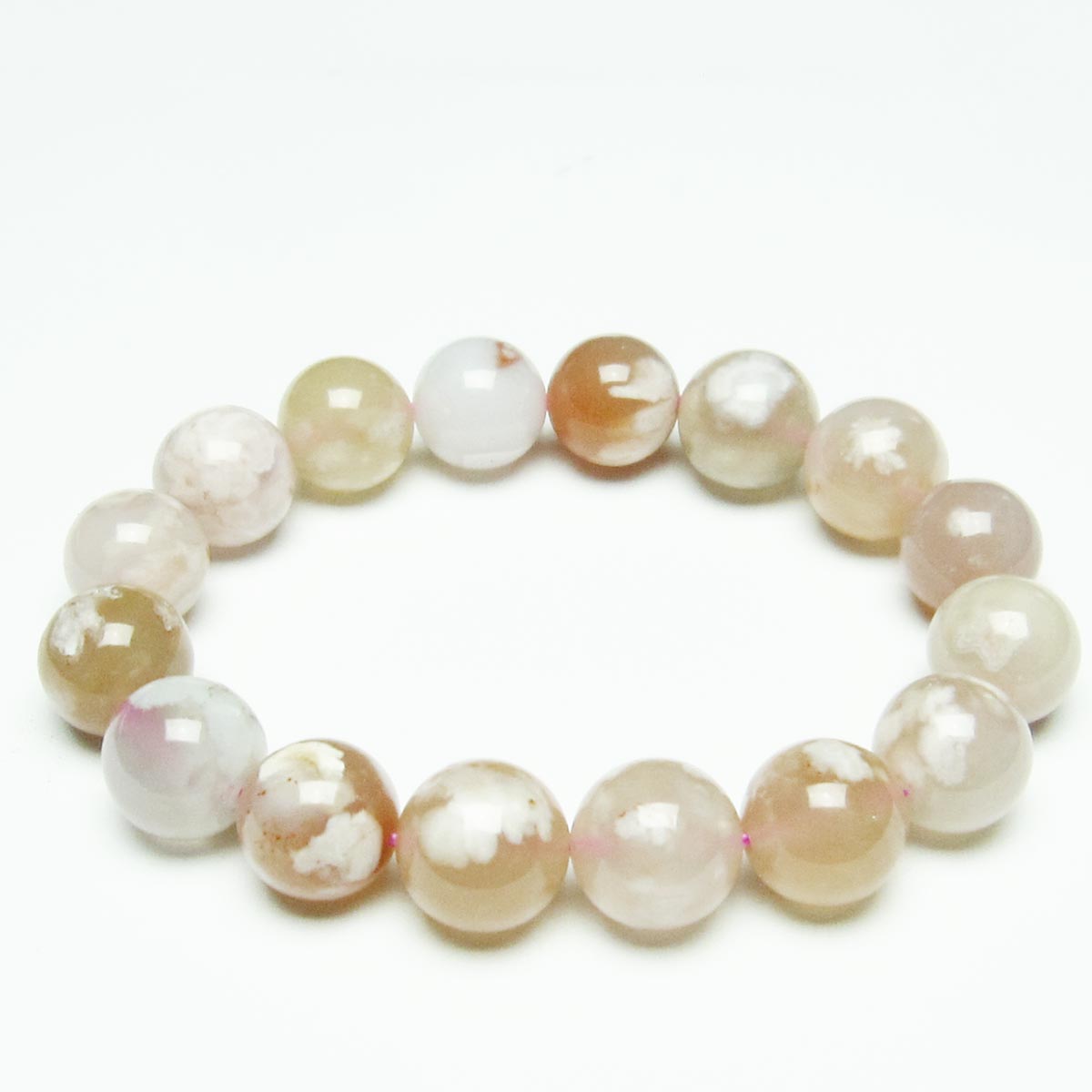 チェリーブロッサムアゲート ブレスレット 桜瑪瑙 13mm メール便可 [M便 1/10] 111-26450