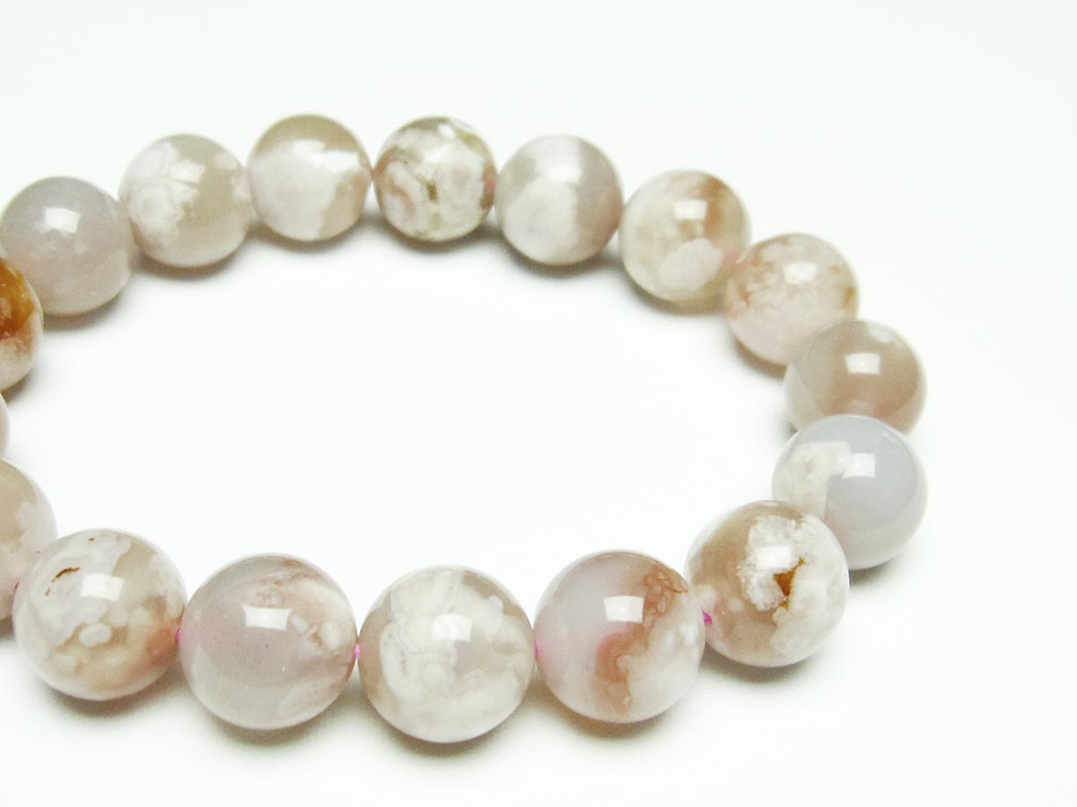 チェリーブロッサムアゲート ブレスレット 桜瑪瑙 13mm メール便可 [M便 1/10] 111-26452