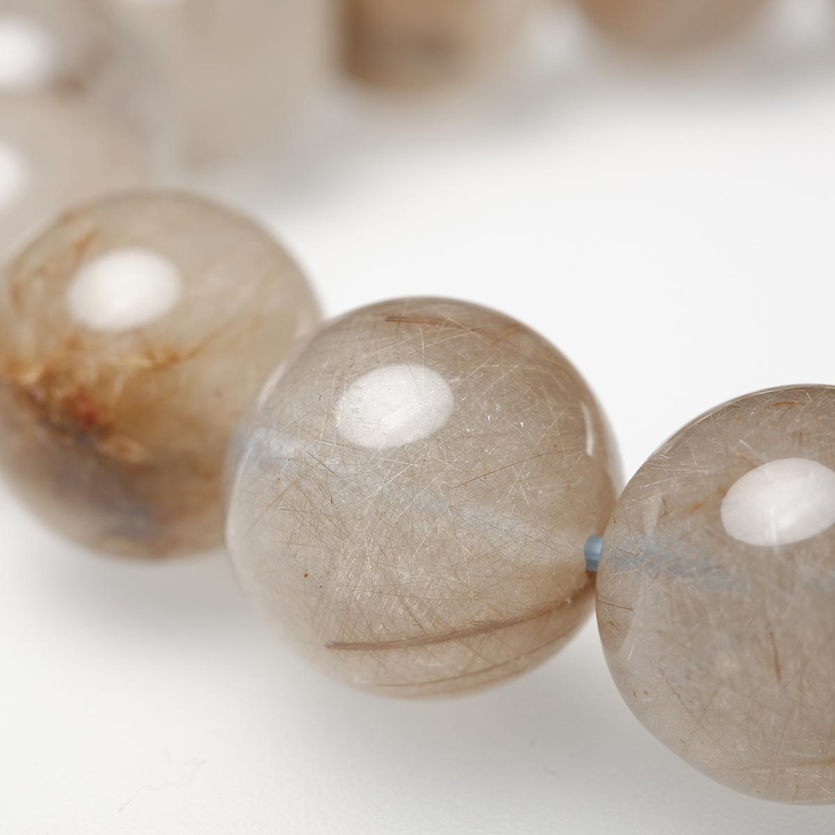 ルチルクォーツ ブレスレット キャッツアイ 7mm 一点物 メール便可 [M