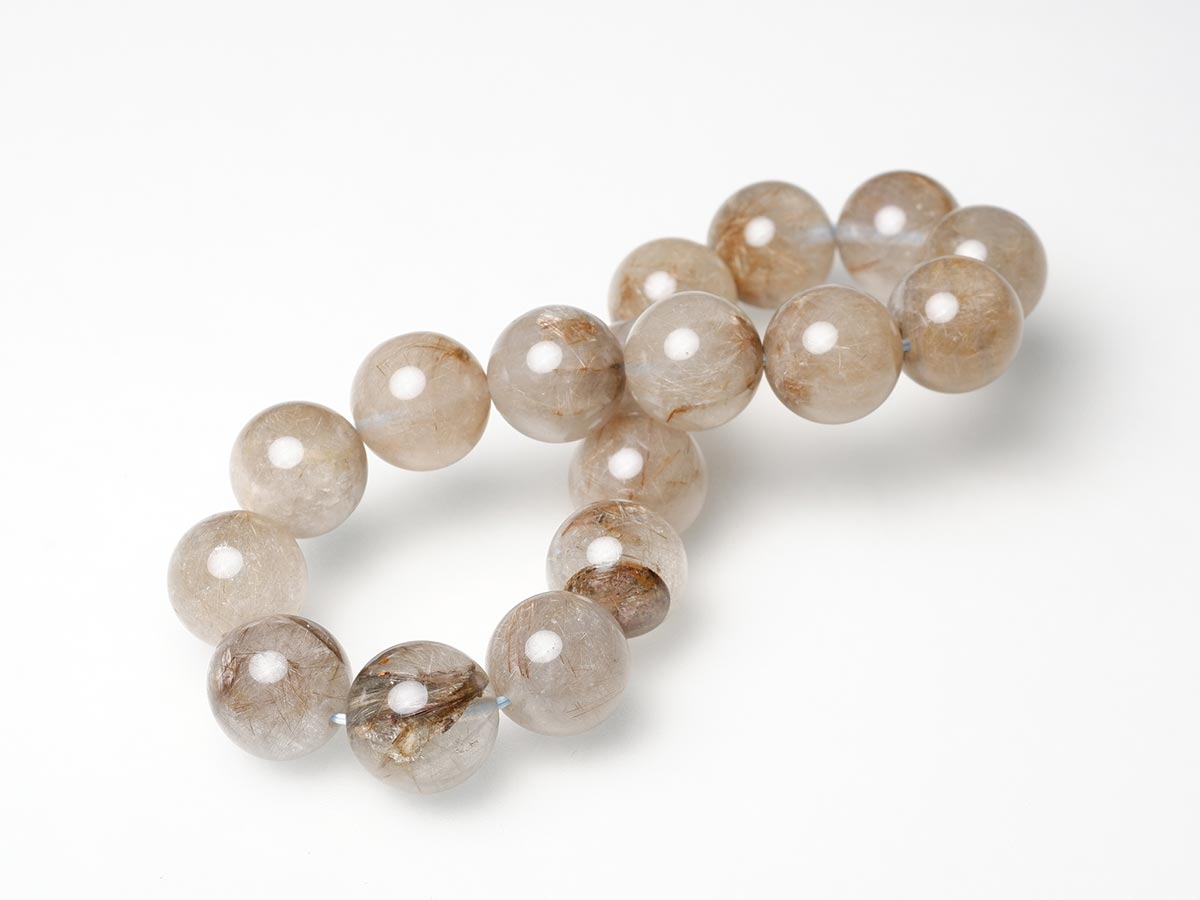 ルチルクォーツ プラチナルチル ブレスレット 12mm 一点物  111-29768 [sold out]